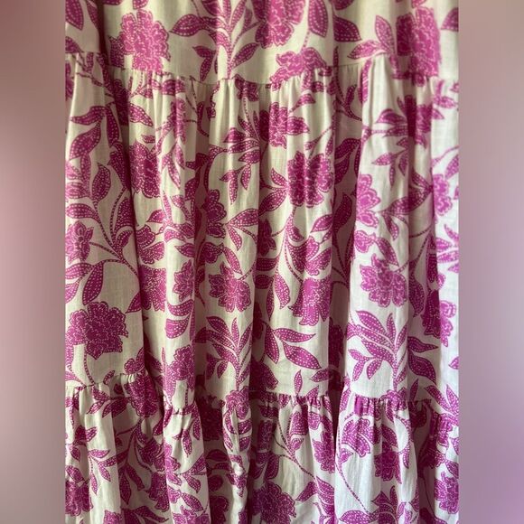 NWT Modern Purple & White Plus Size LC Lauren Conrad Three Tiers Midi Skirt - Picture 11 of 11